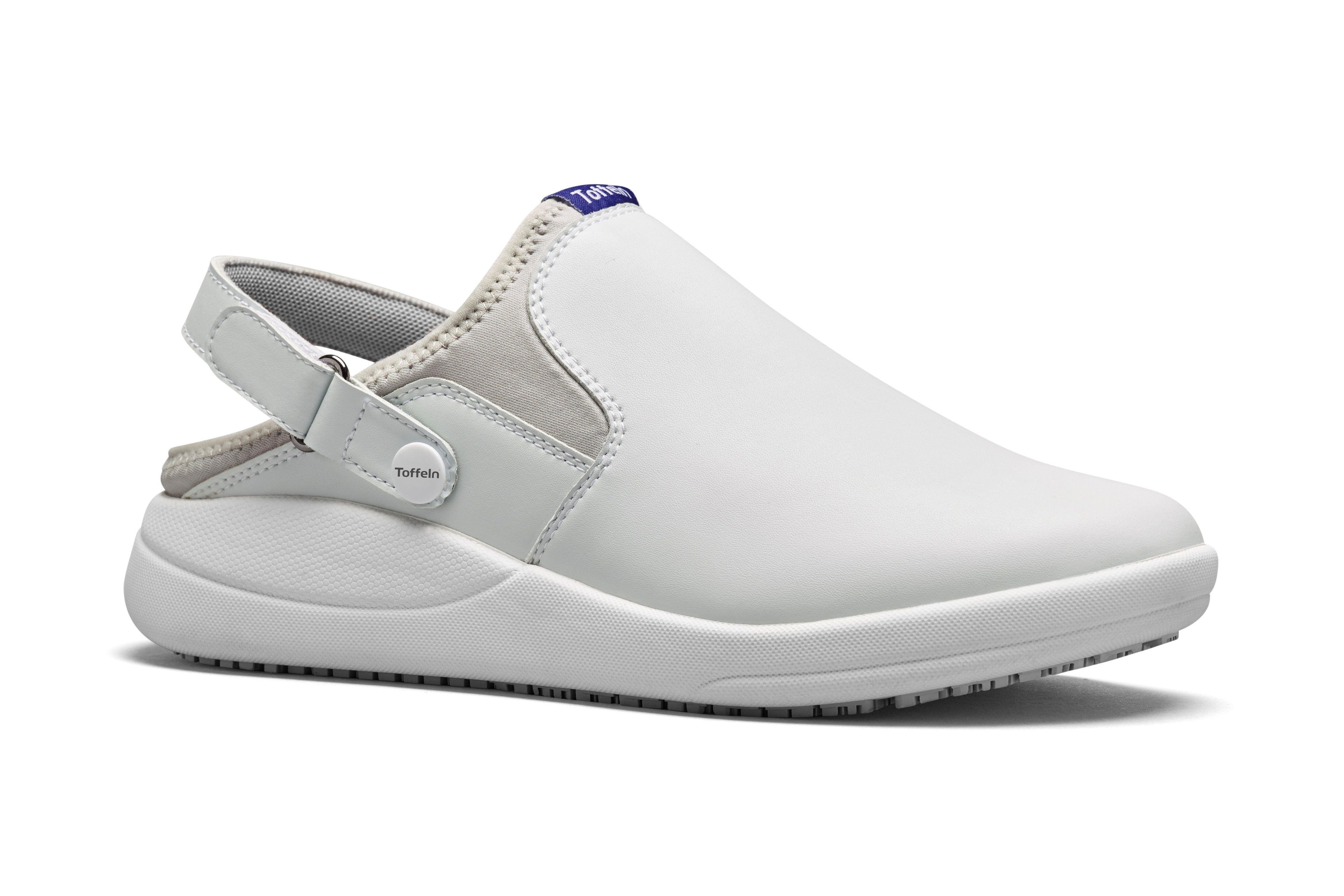 An image of Toffeln SmartSole Clog, White / 6.5