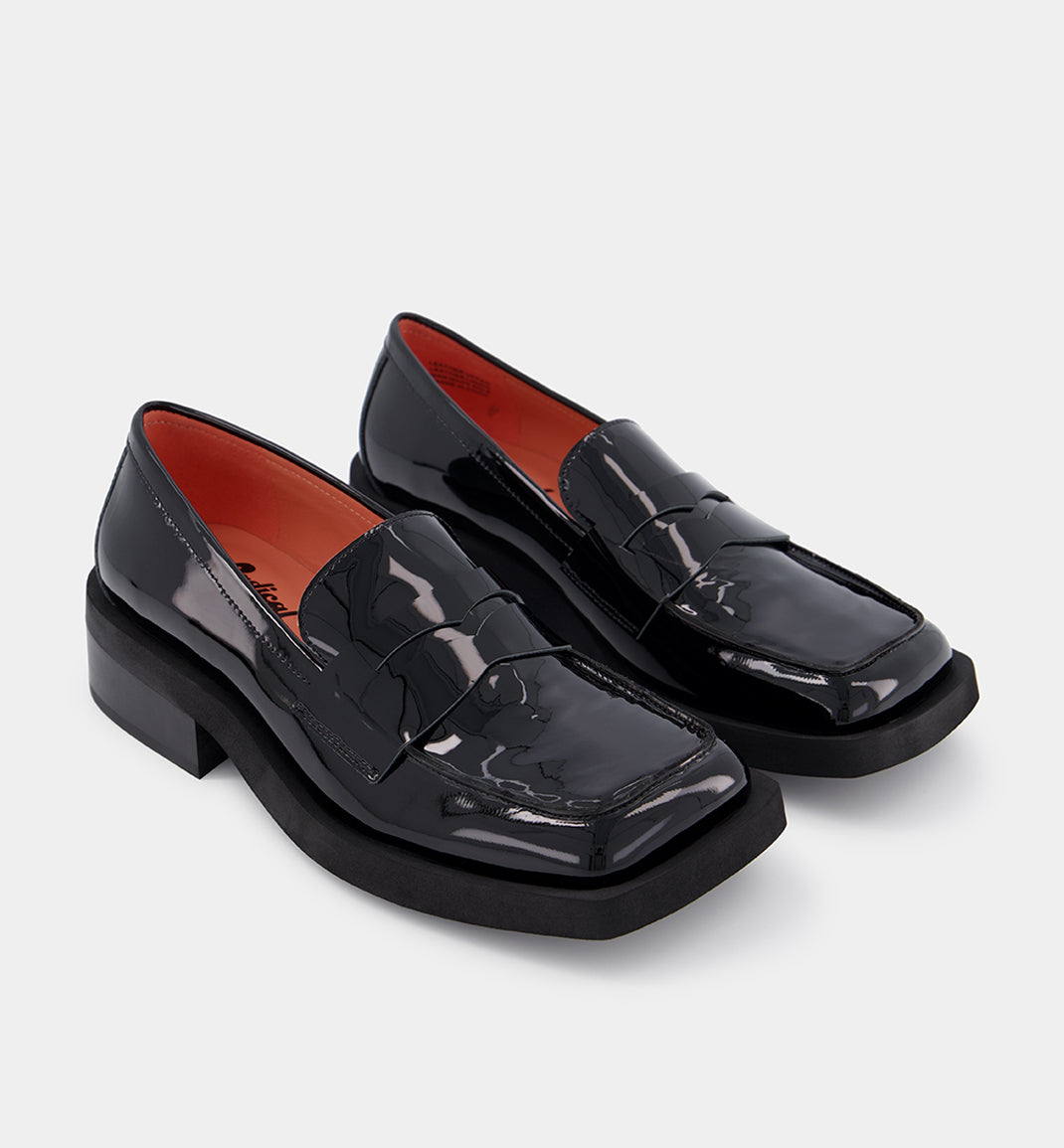 Liberation Toe Patent Leather Loafer Black