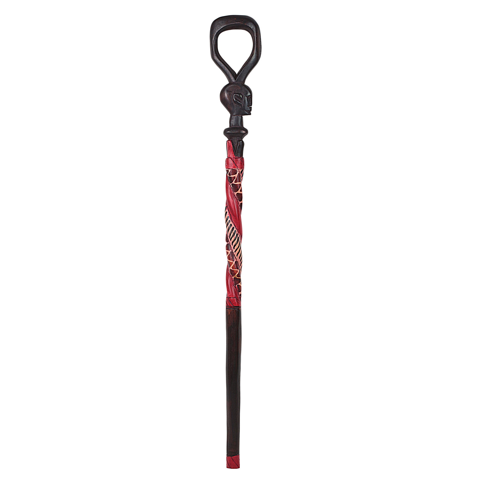 Authentic African Maasai Warrior Decorative Wooden Walking Stick The Black Art Depot 7719