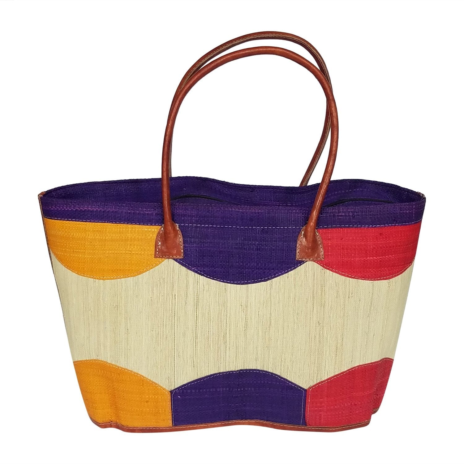 Aliciah: Authentic Handmade Multicolor Madagascar Raffia Bubbles Bag ...