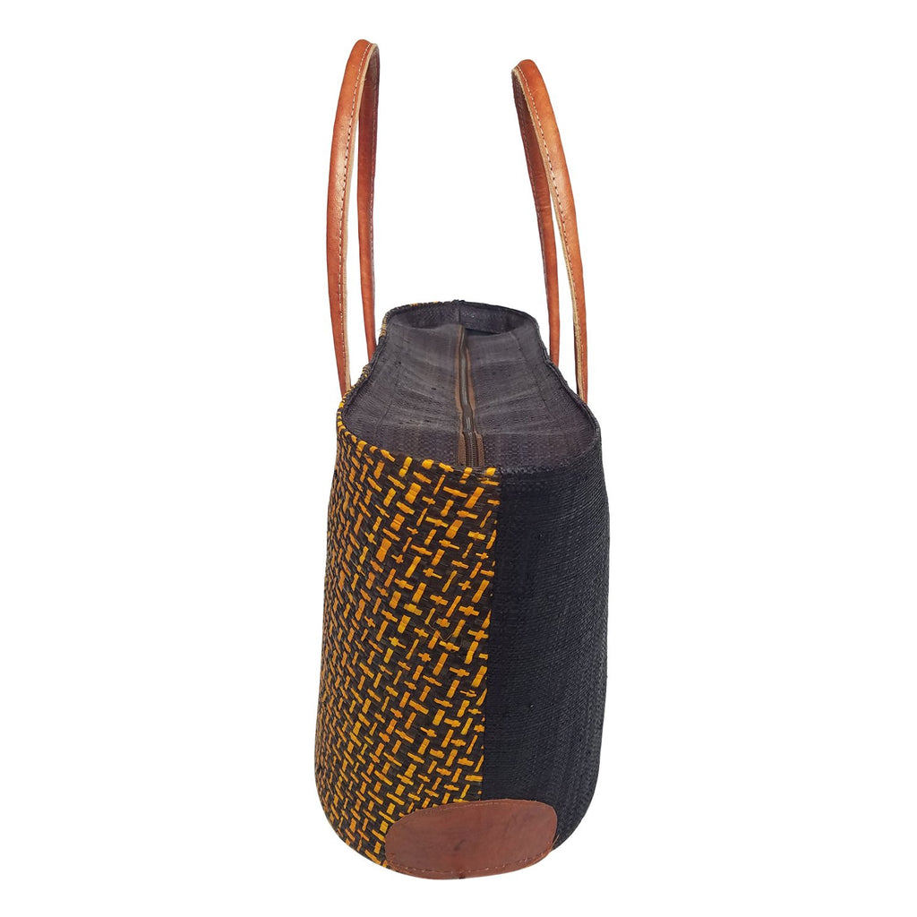 Raissa: Authentic Handmade Orange & Raisin Madagascar Raffia Hand Bag ...