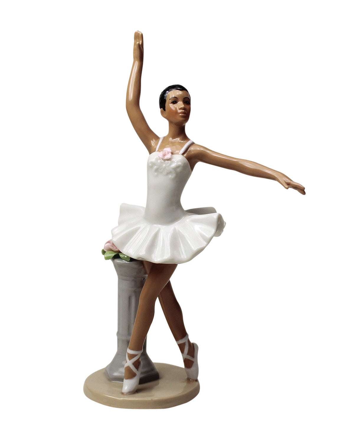 African Ballerina Figurine (Porcelain - 7.25 inches) | The Black Art Depot
