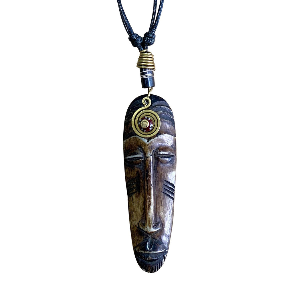 Third Eye: Authentic African Mask Bone & Brass Pendant Necklace | The ...