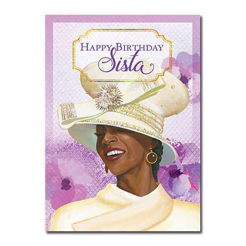 Happy Birthday Sista: African American Birthday Card (7x5 inches) | The