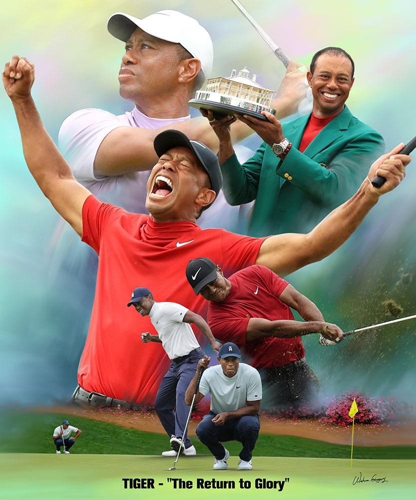 Tiger Woods Return to Glory by Wishum Gregory The Black Art Depot