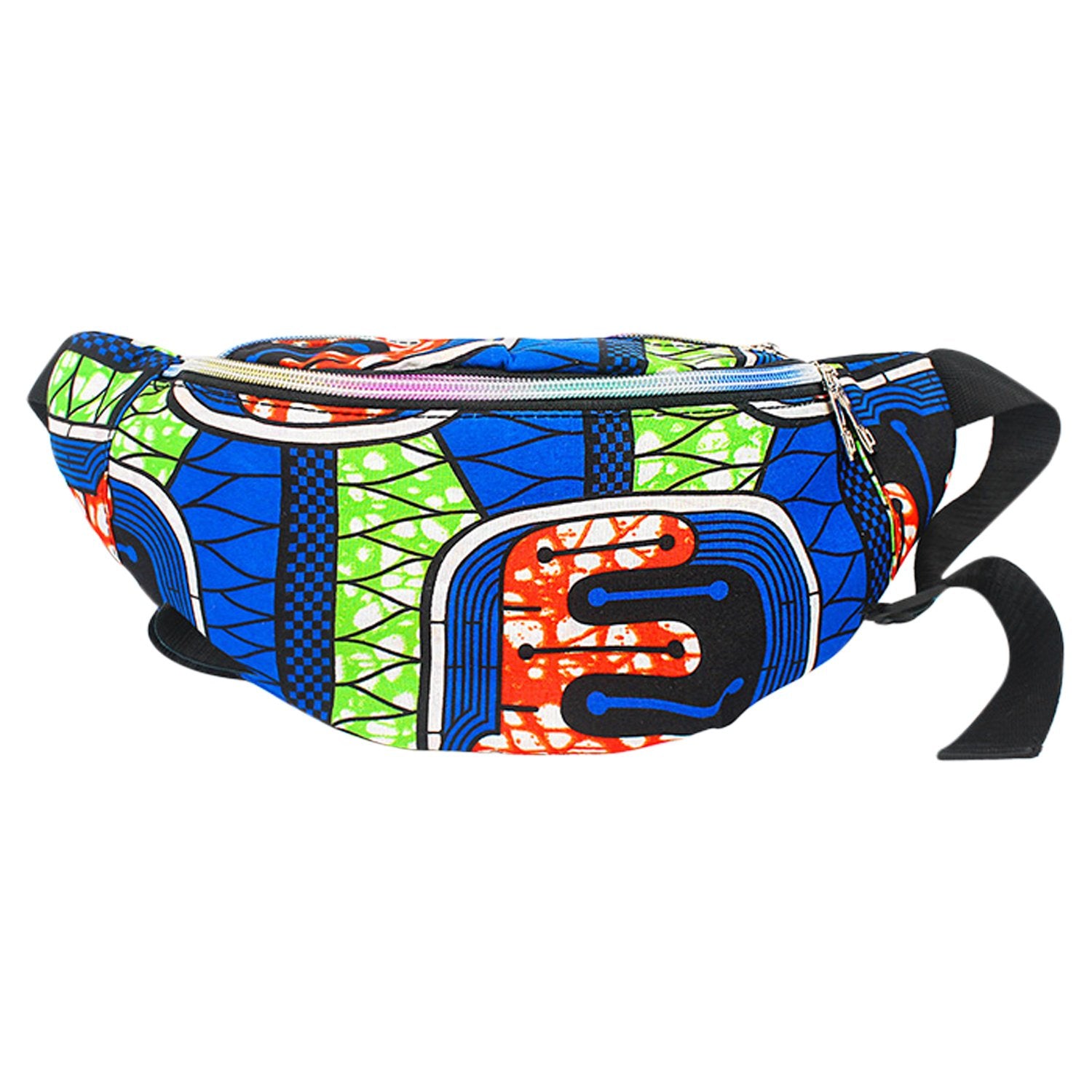 multi colored fanny pack