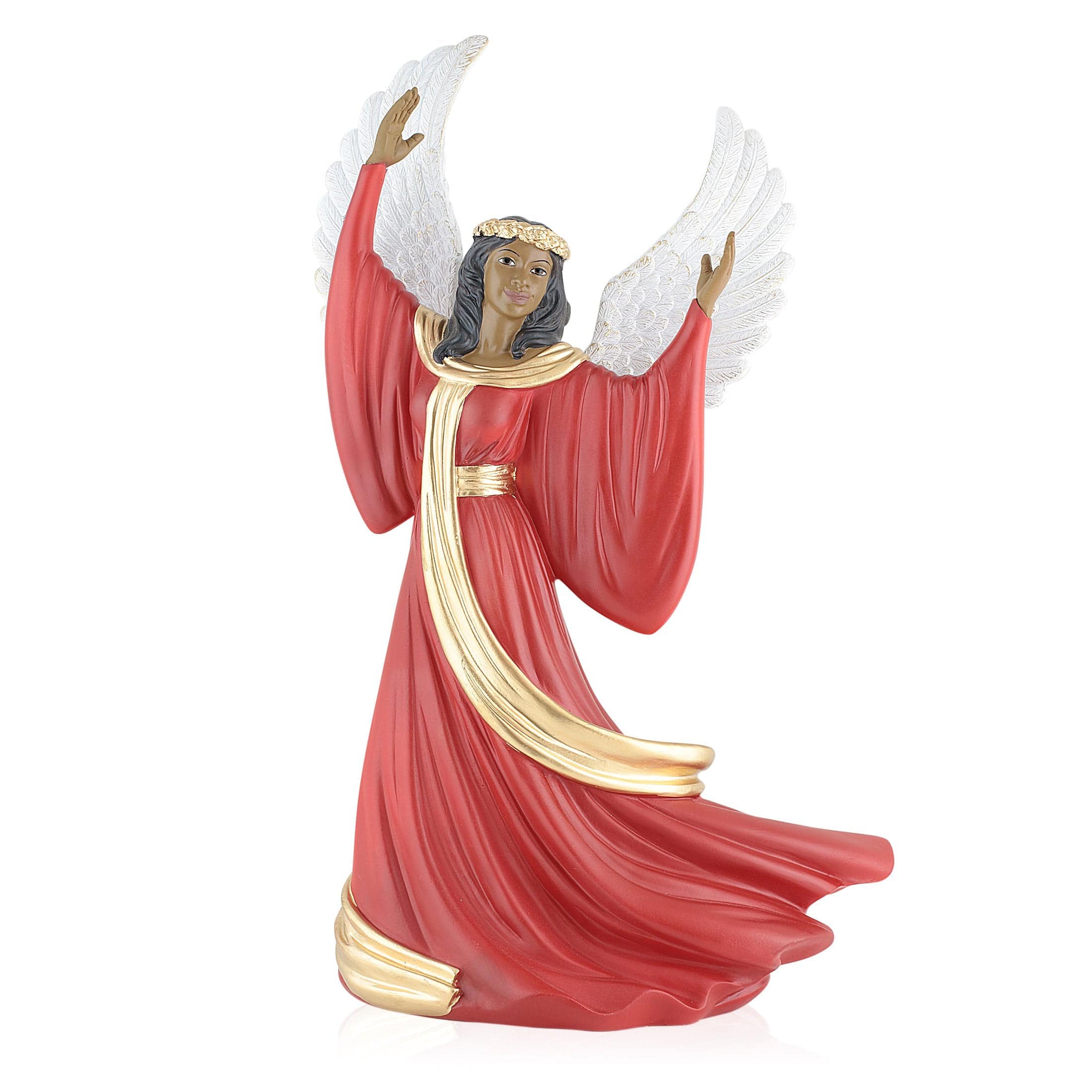 Rejoice African American Angel Figurine Praise And Worship The Black Art Depot