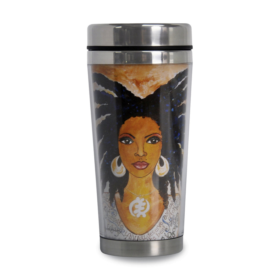 Pink Cup, Insulated Tumblers, Black Girl Tumbler, Afrocentric Gift