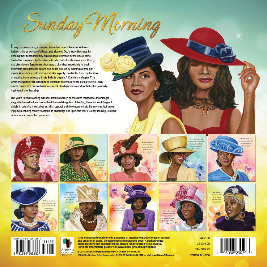 Sunday Morning: 2016 African American Wall Calendar | The Black Art Depot