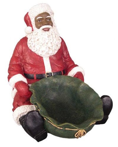 GailsHomemadeSoaps Black Santa Brooch/Magnet