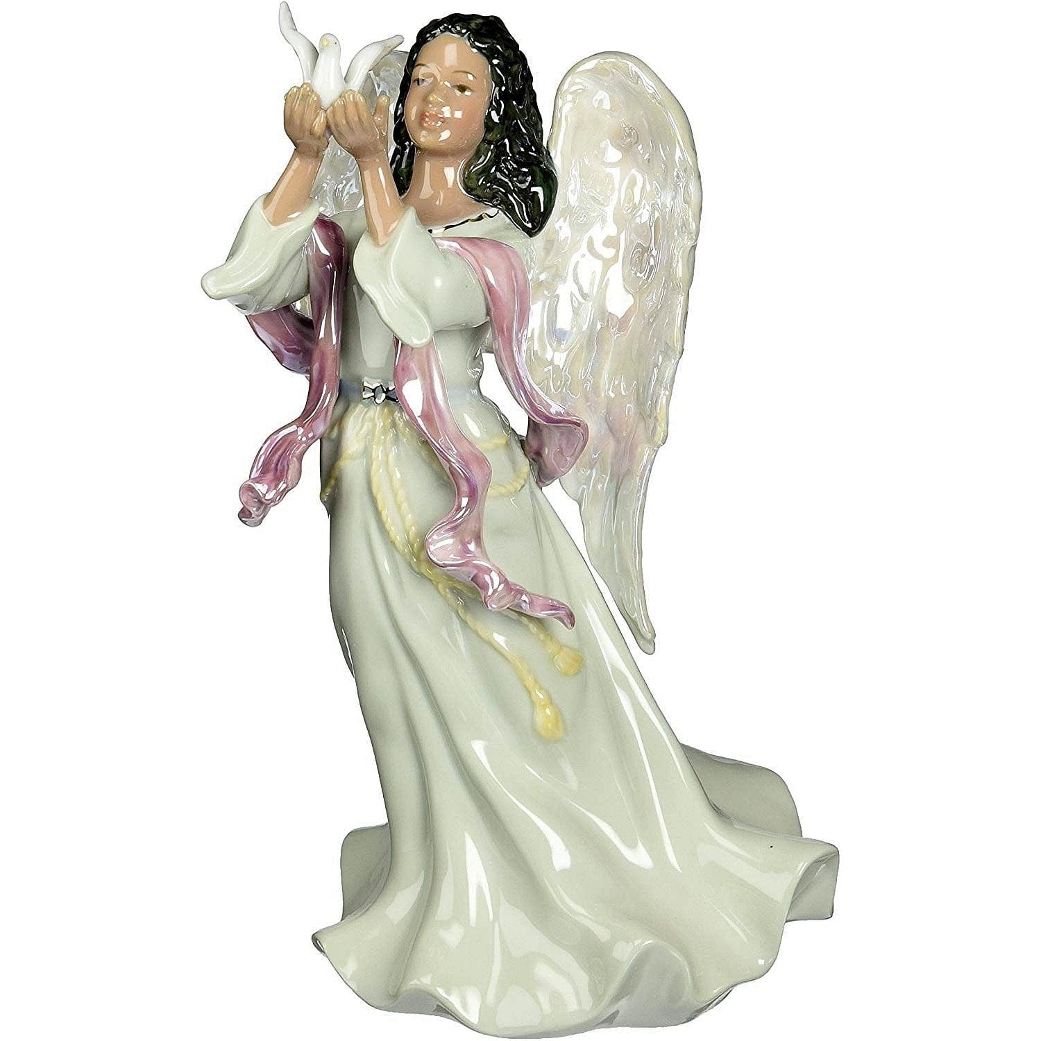 Angel with Dove: African American Porcelain Figurine by Cosmos Gifts ...