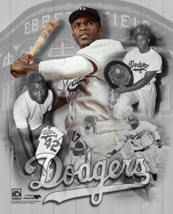 Jackie Robinson on The Cover of Sport Magazine Sepia Poster