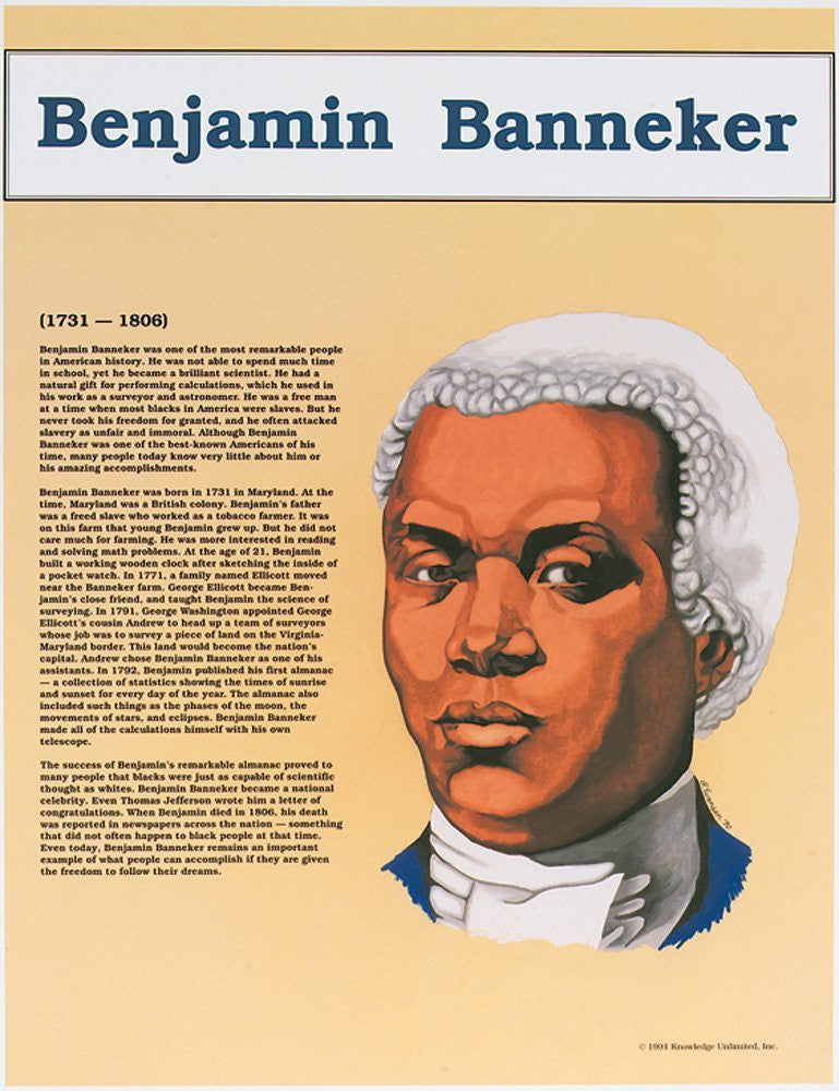 Great Black Americans Benjamin Banneker Poster by Knowledge Unlimited