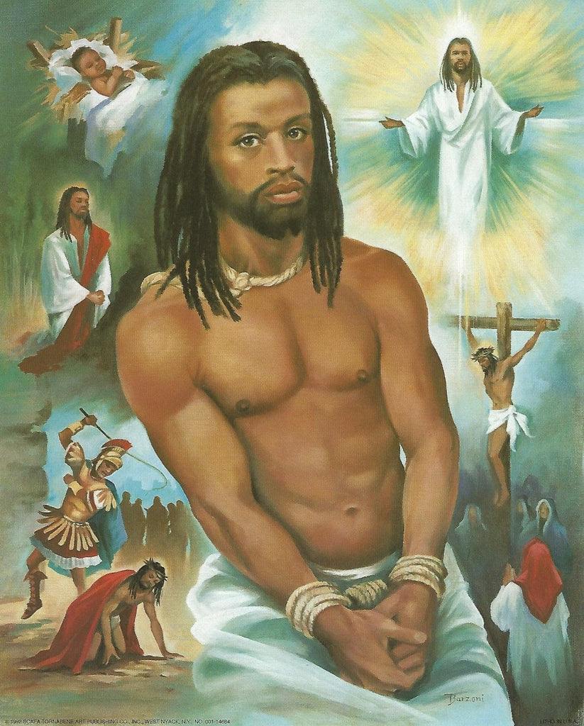 His Voyage The Life Of Black Jesus By Vincent Barzoni Art Print The Black Art Depot