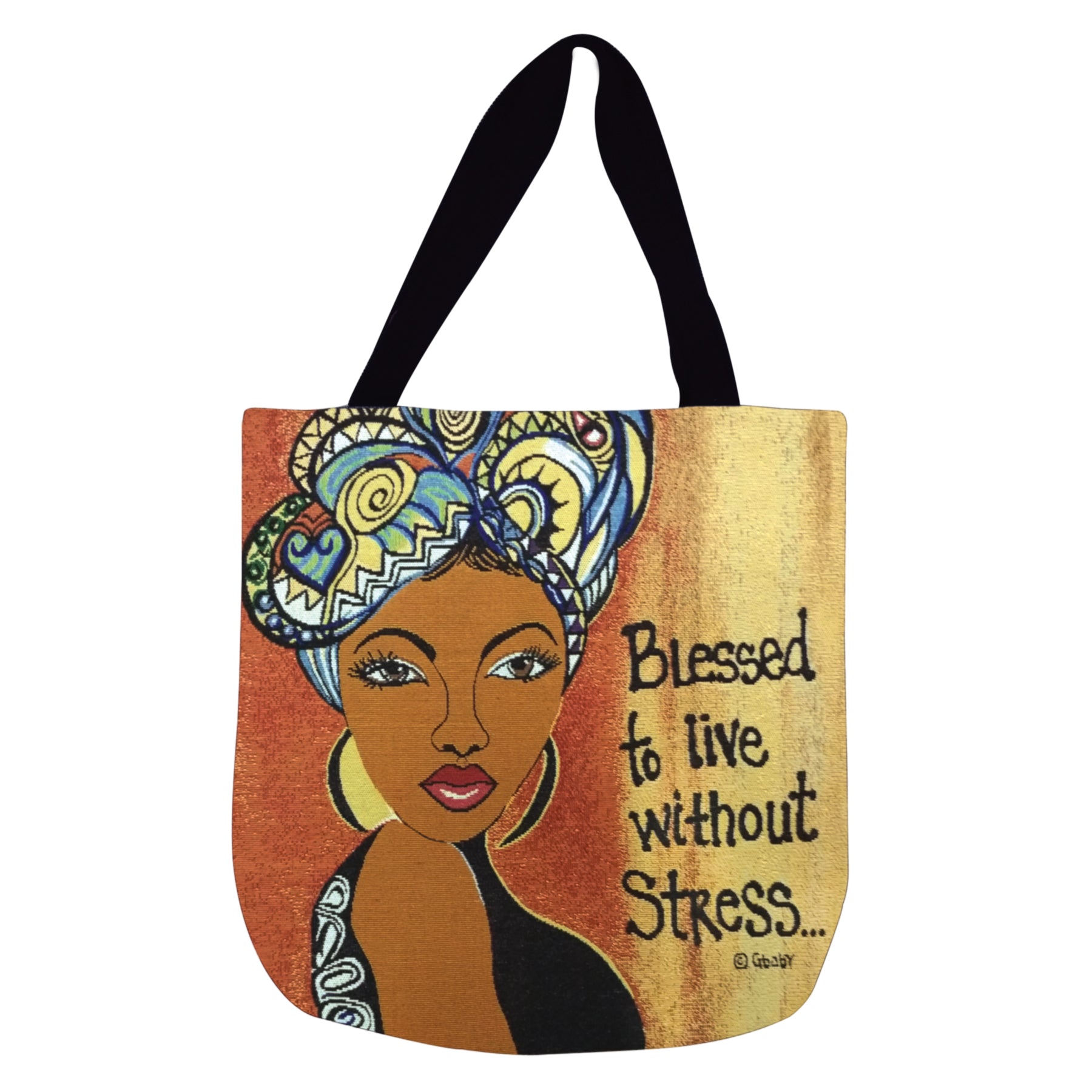 Soul on Fire: African American Tapestry Woven Tote Bag by GBaby