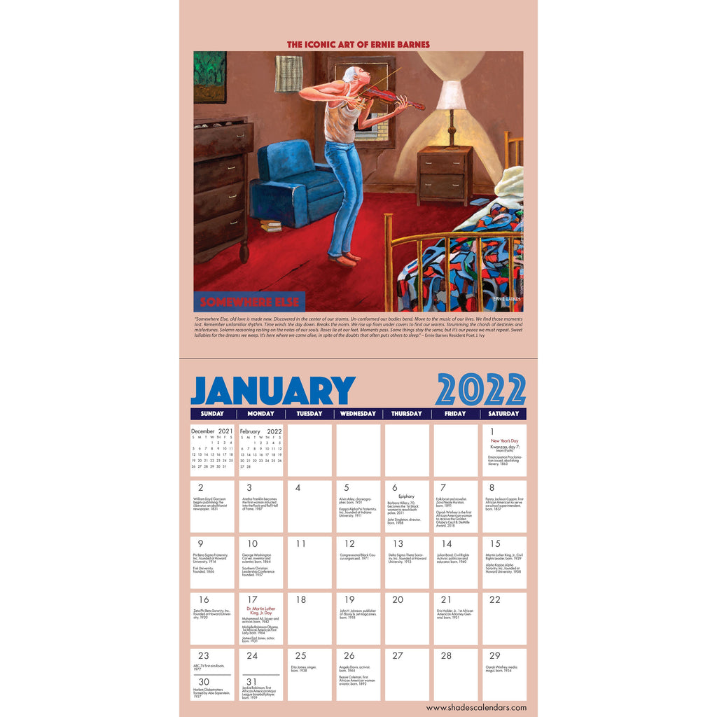 The Art of Ernie Barnes 2022 African American Wall Calendar The