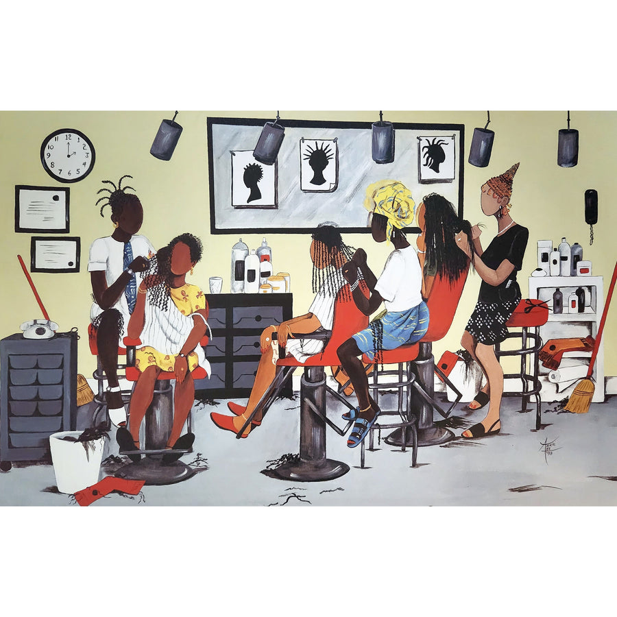 Ernie Barnes The Palace Barber Shop Artist Signed Lithograph