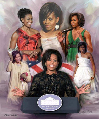 The First Lady (Michelle Obama) by Wishum Gregory | The Black Art Depot