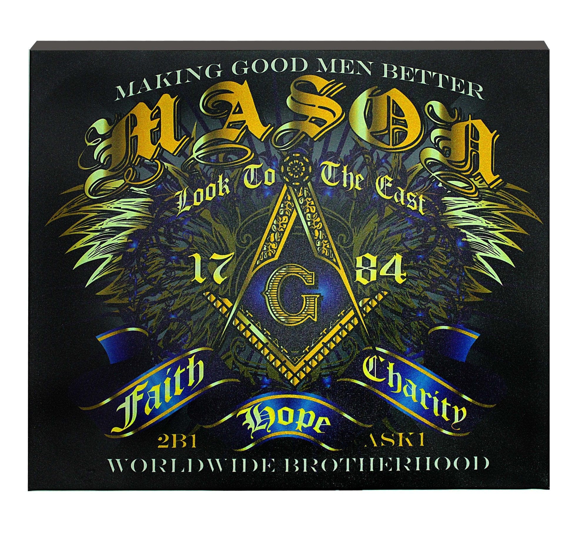 Prince Hall Masonic Canvas Wall Hanging The Black Art Depot