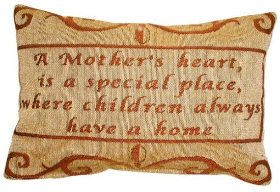 A Mother's Heart Tapestry Pillow | The Black Art Depot