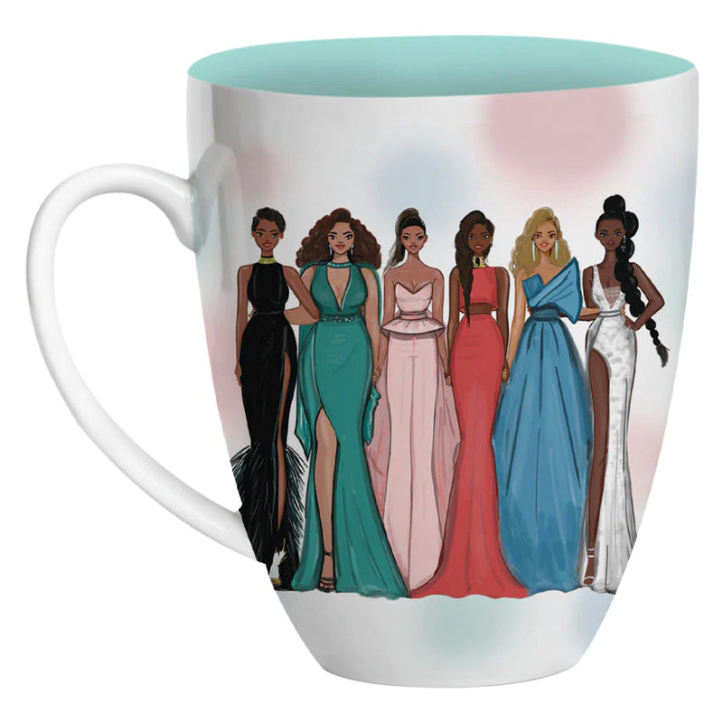 Sister Friends II by Nicholle Kobi: African American Ceramic Coffee/Tea Mug