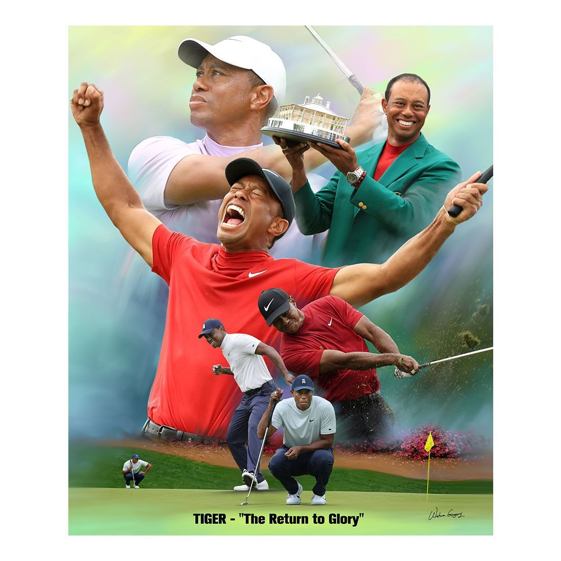 Tiger Woods: Return to Glory by Wishum Gregory | The Black Art Depot