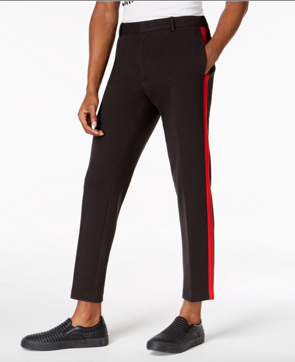 mens dress pants with side stripe