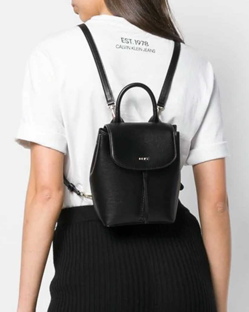 dkny lex leather backpack