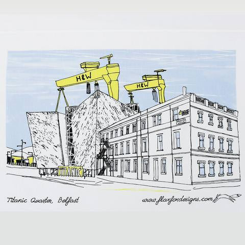 Titanic Quarter Belfast Teatowel