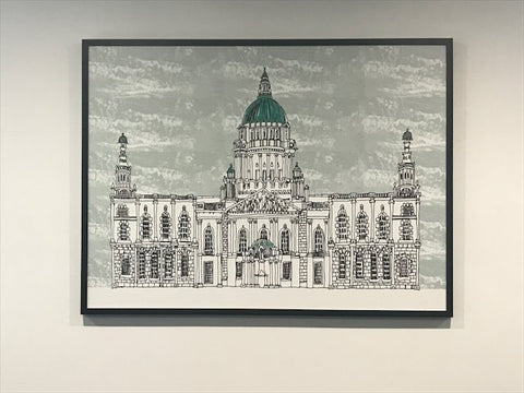 Belfast City Hall Print Flax Fox