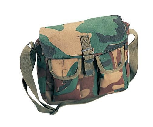 Rothco Vintage Washed Canvas Messenger Bag - Woodland Camo