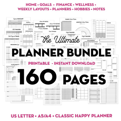 Classic Happy Planner Inserts, Happy Planner Inserts Printable