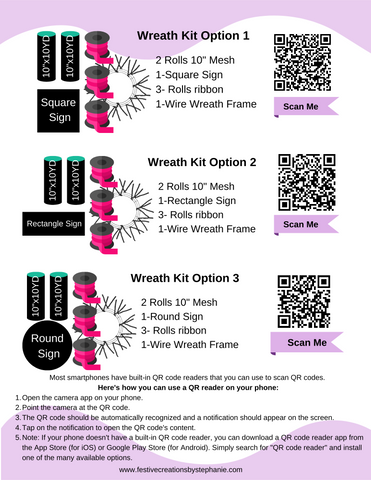 Wreath kit options page 1