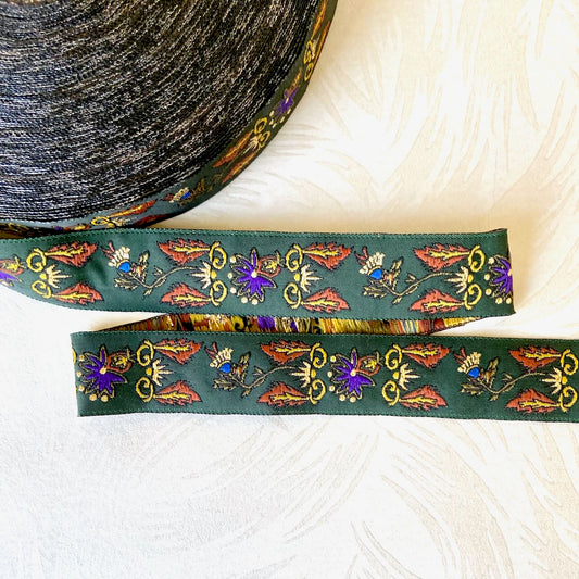 Two of Hearts Ribbon , HERZILEIN Jacquard ribbon made in Germany. 5/8 4  colors 11 yards - Over the Moon Ribbons