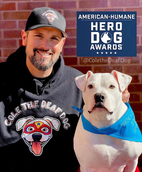 Cole the Deaf Dog and his Owner Chris