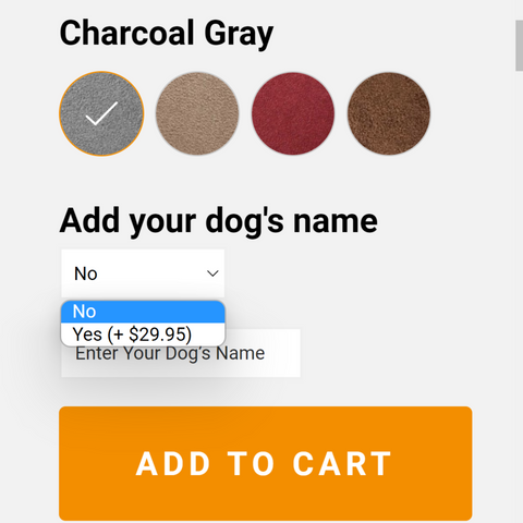 Instructions on how to add your dog's name to your Big Barker