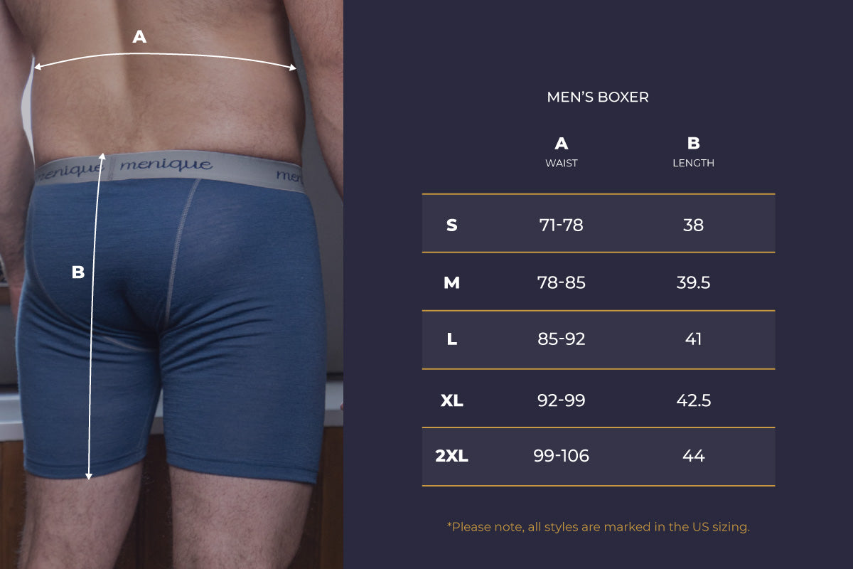 Underwear Size Chart Europe