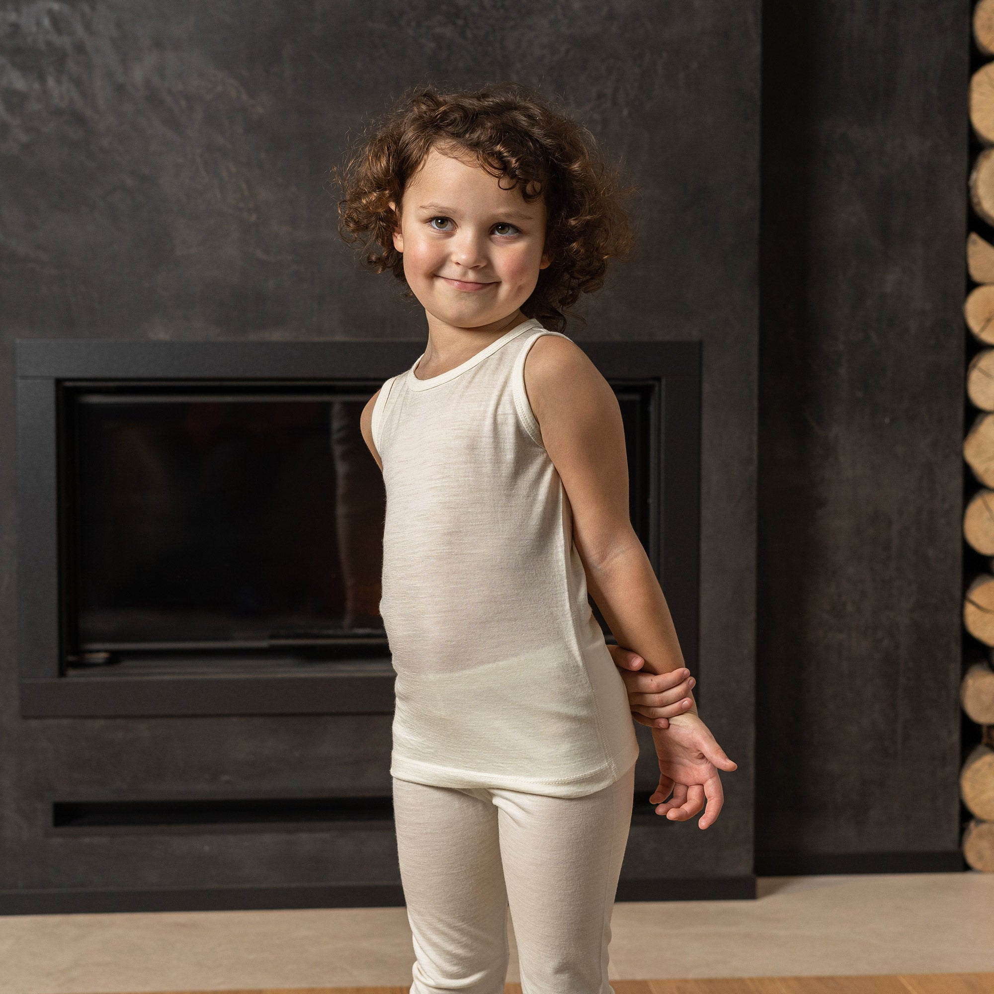 Kids' Merino Set of Tank Top & Leggings Denim ❤️ menique