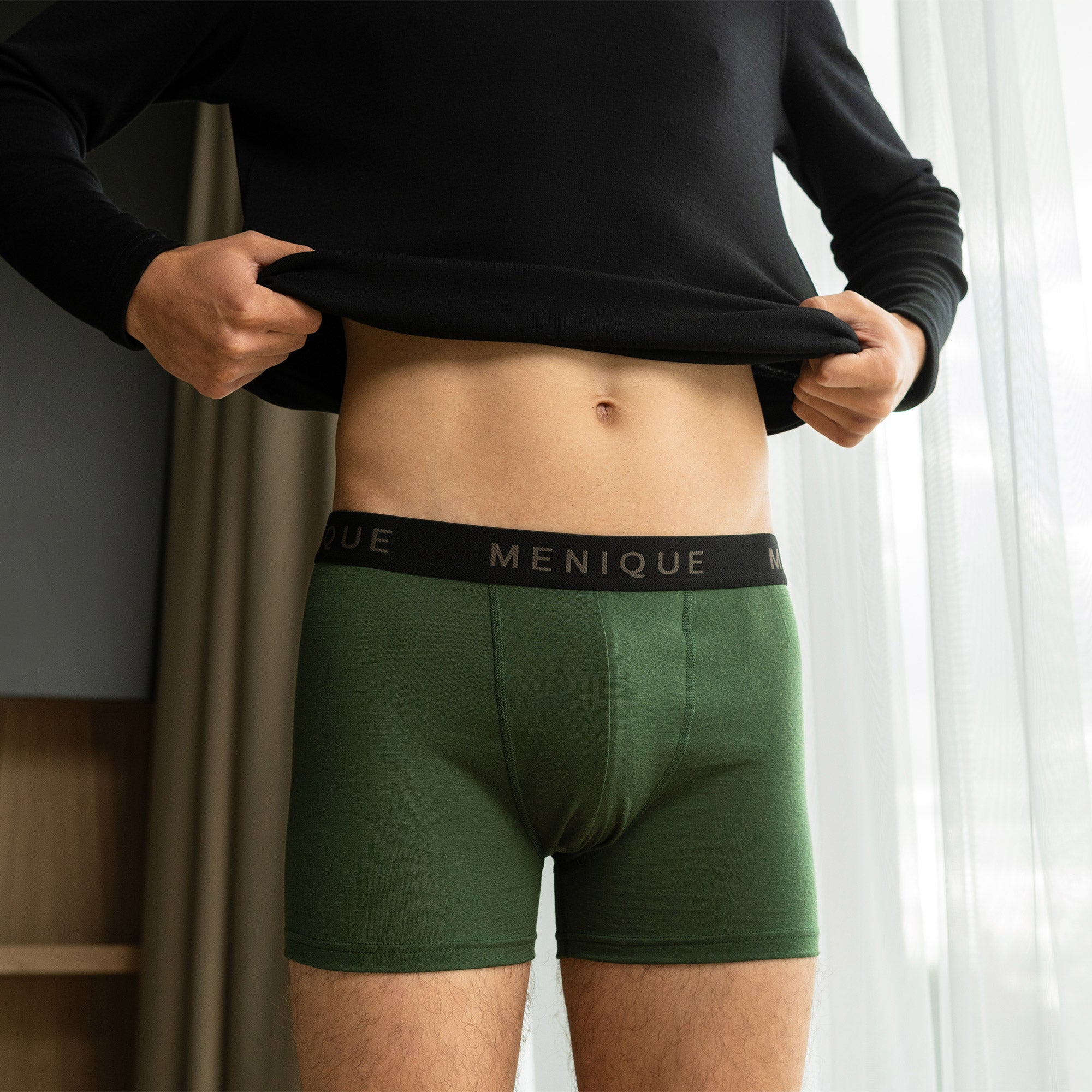 Lingerie for Women Merino Wool Underwear for Women Boxer Shorts Briefs Women's  Boyshorts Organic Natural Clothing 160gsm Dark Green 