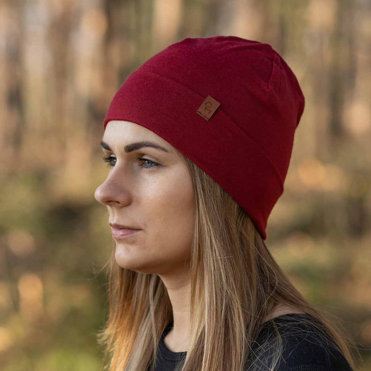 cherry red beanie