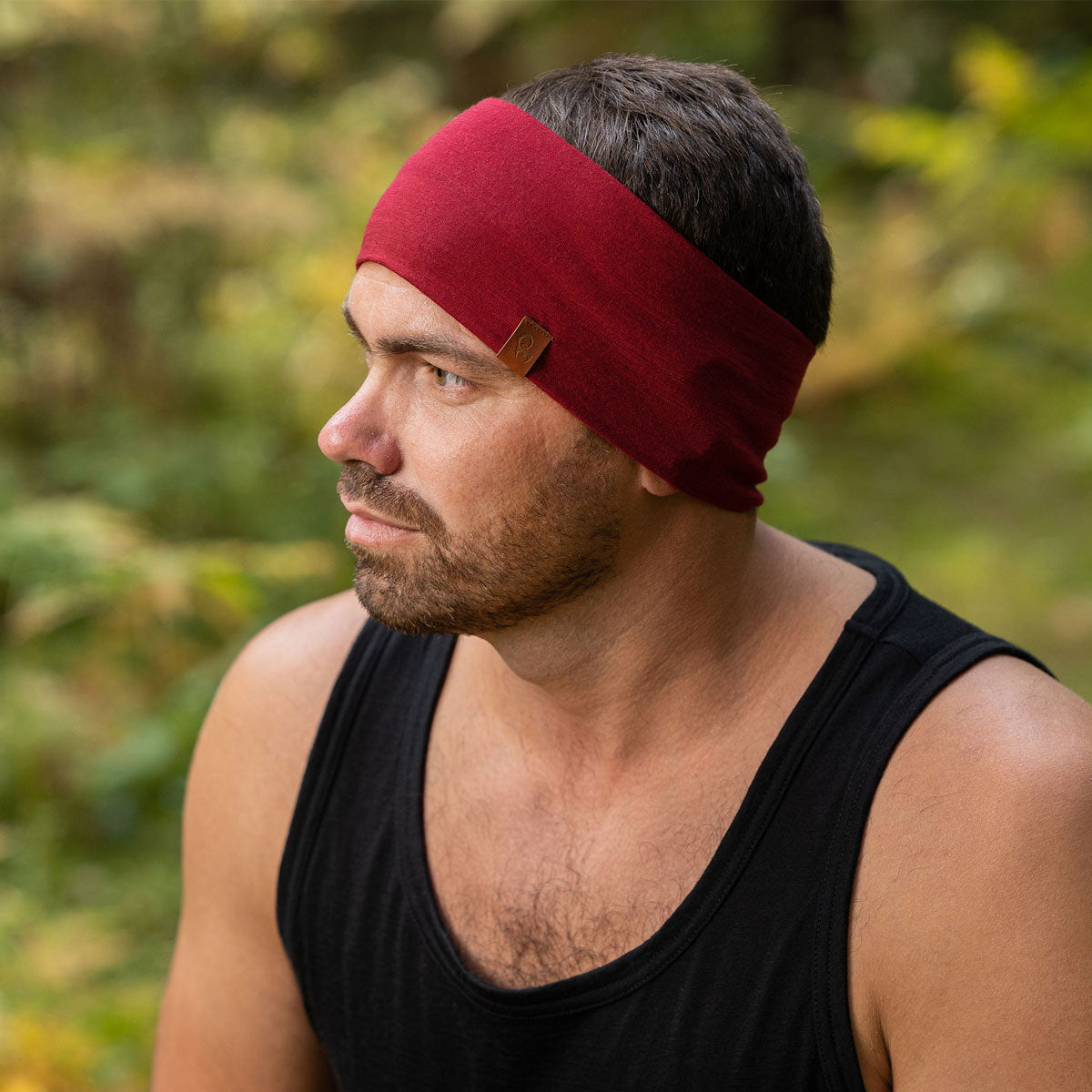 Merino Wool Men's Headband Dark Green ❤️ menique