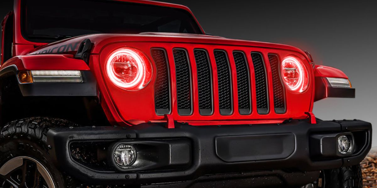 JEEP LED Headlights Jeep wrangler LED headlight with RGB Halo Ring – SUPAREE