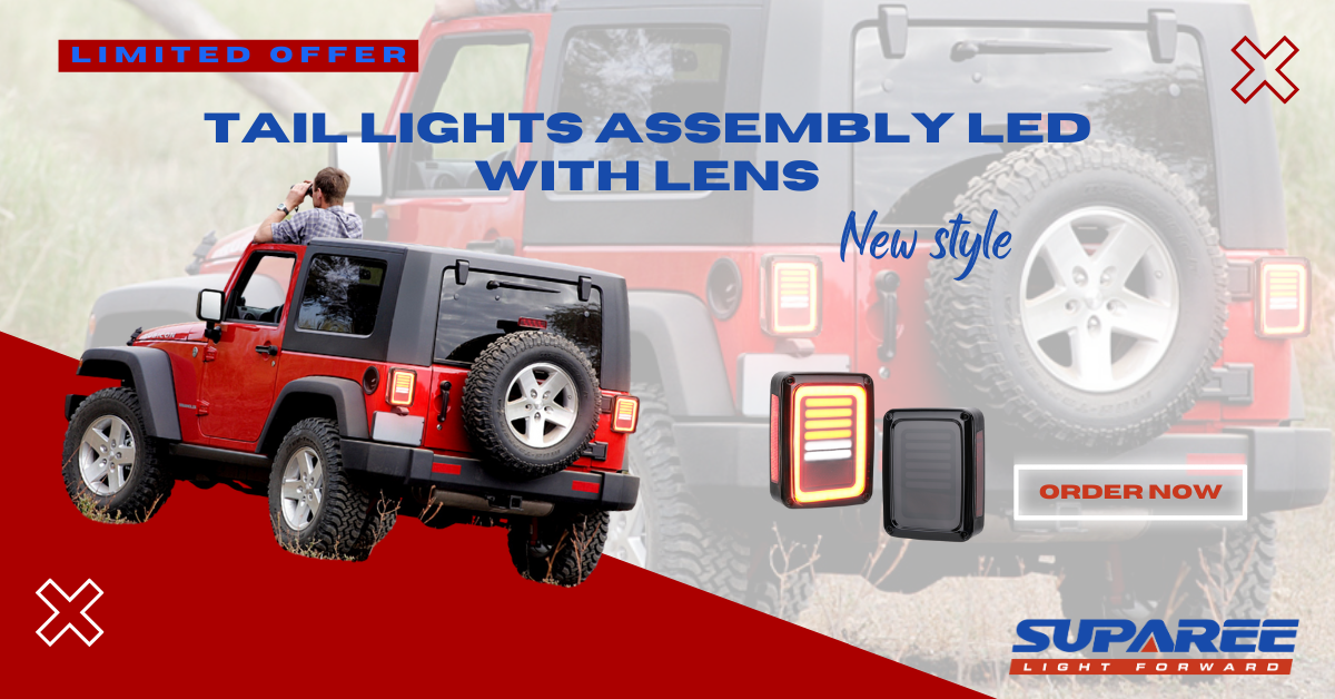 Jeep LED Tail Lights Assembly For Wrangler 2007-2018 Jk Jku