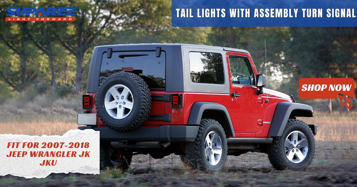 Jeep Wrangler JK LED Tail Lights Assembly With Smoked Lens