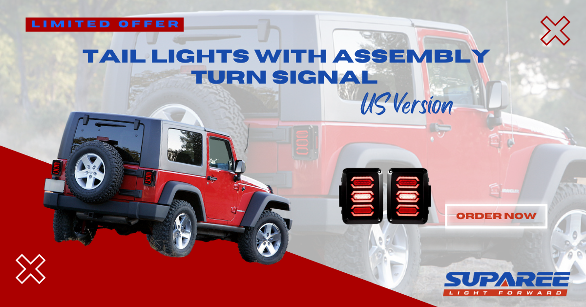 Jeep Wrangler JK JKU LED Tail Lights Assembly