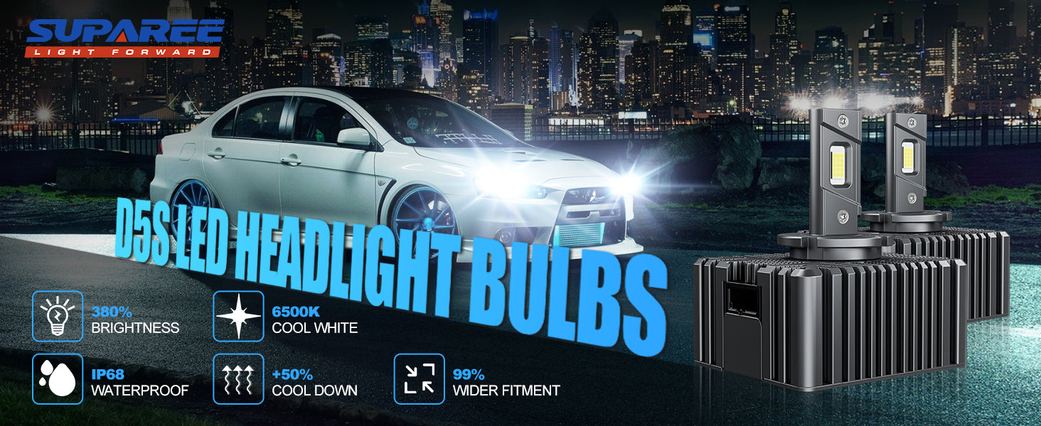 D5S LED Headlight Bulbs with Plug and Play