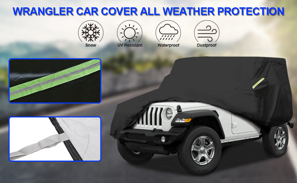 Big Ant Car Cover for Wrangler CJ,YJ, TJ  JK Door All Weather Prote - 1