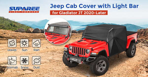 Jeep Gladiator Cab Cover with 52" Light Bar for 2020-Later JT