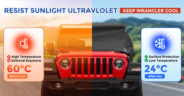 Jeep Wrangler Cab Cover with 52" Light Bar Weatherproof