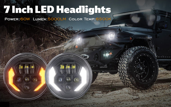 Jeep Wrangler LED Headlights